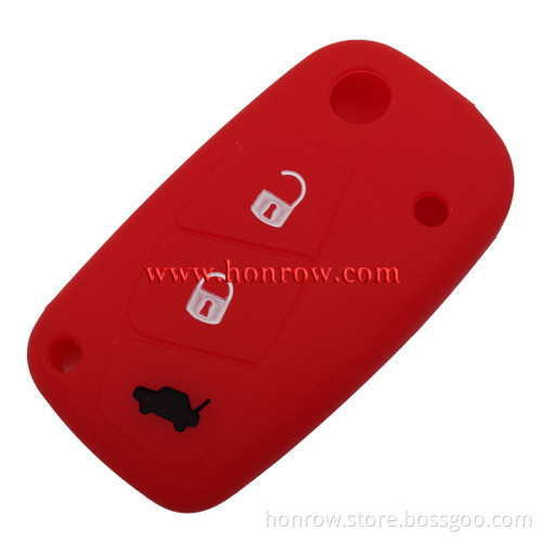 New arrival Colorful Silicone key cover for Fiat key with 3 button Silicone sleeve